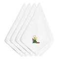 Carolines Treasures Christmas Candles with Holly Embroidered Napkins, Set of 4, 4PK EMBT2073NPKE